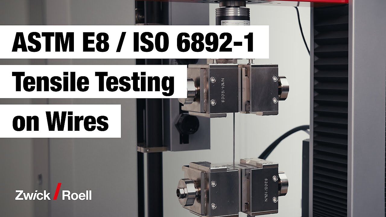 Simple wire test with ZwickRoell: tensile test to ISO 6892-1 and ASTM E8