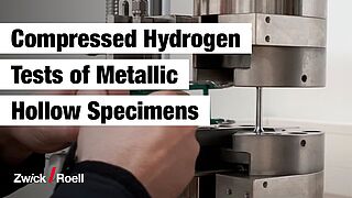 Hollow specimen technology: testing of a hollow specimens under compressed hydrogen