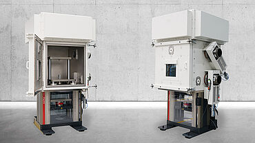 Battery abuse testing: ZwickRoell universal testing machine AllroundLine combined with extreme event test chamber from Weiss Technik