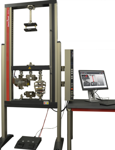 AllroundLine testmachine met vier meetassen voor het uitvoeren van alle relevante tests op karton in één enkele machine.