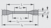 Legend: specimen dimensions