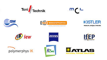 Специализированная выставка испытательного оборудования testXpo, логотипы участников выставки