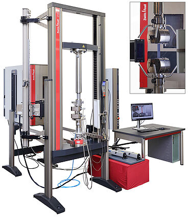 Z100 AllroundLine Druckprüfmaschine mit HCCF Prüfvorrichtung für Druckversuchen nach ASTM D6641